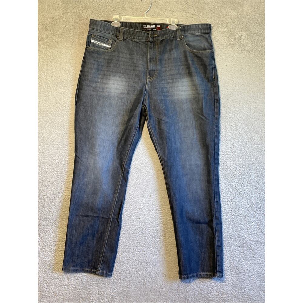 Vintage Y2K Ecko Unltd Baggy‎ Jeans Mens 42 Blue Wide Leg Embroidered Skater